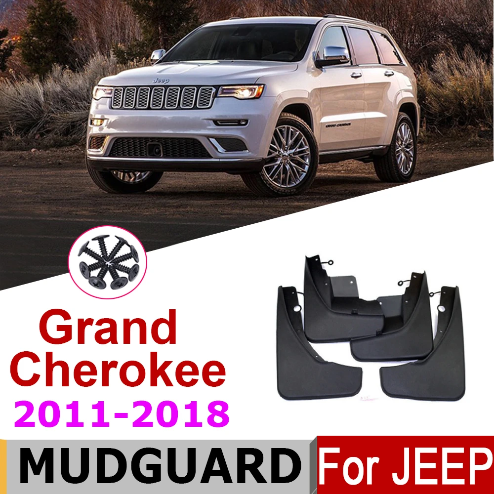 

4PCS Car Mudguard For Jeep Grand Cherokee 2018-2011 Mudguards Accessories Mud Flaps Splash Guards Cover Fender 2015 2014
