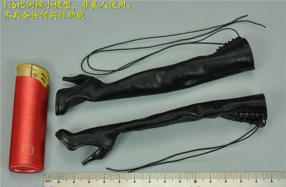 

1/6th Neil 2B черный полые сапоги для детей возрастом от 12 "Женский экшн