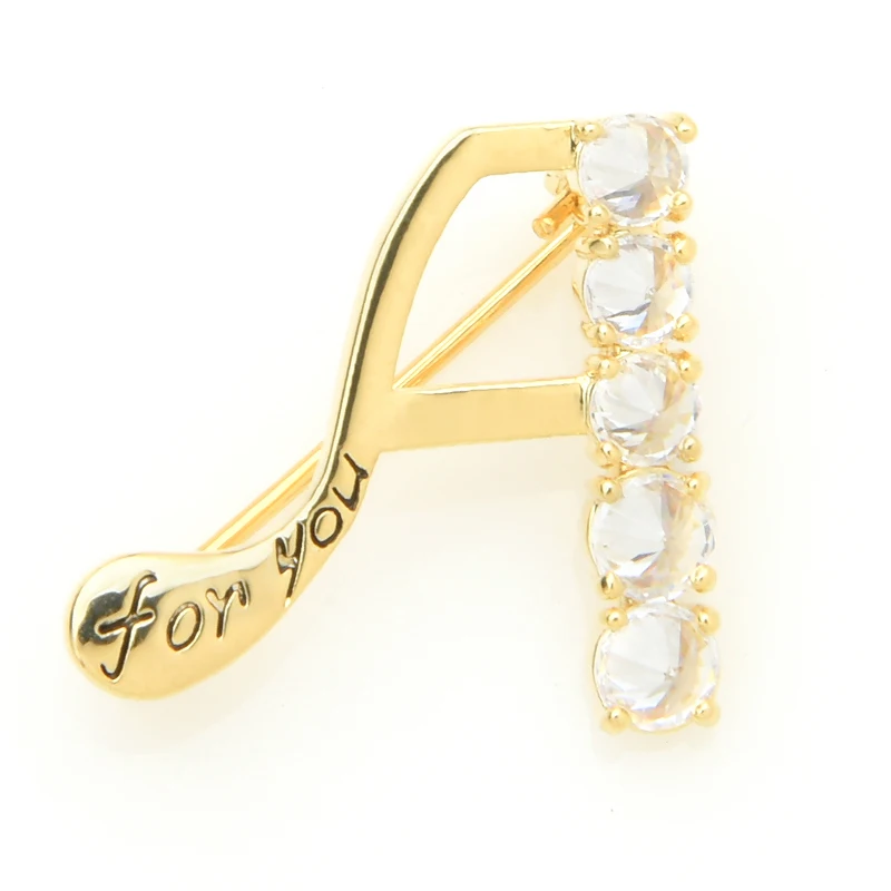 Wuli &amp baby классические броши с буквами для женщин и мужчин чешские Стразы