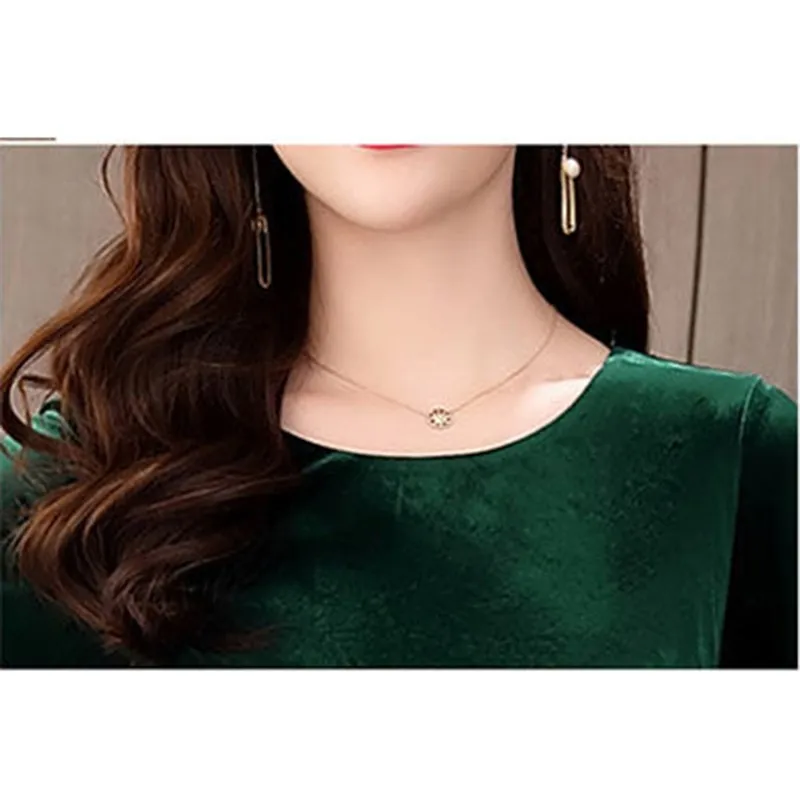 Женское осенне-зимнее элегантное бархатное платье женское модное