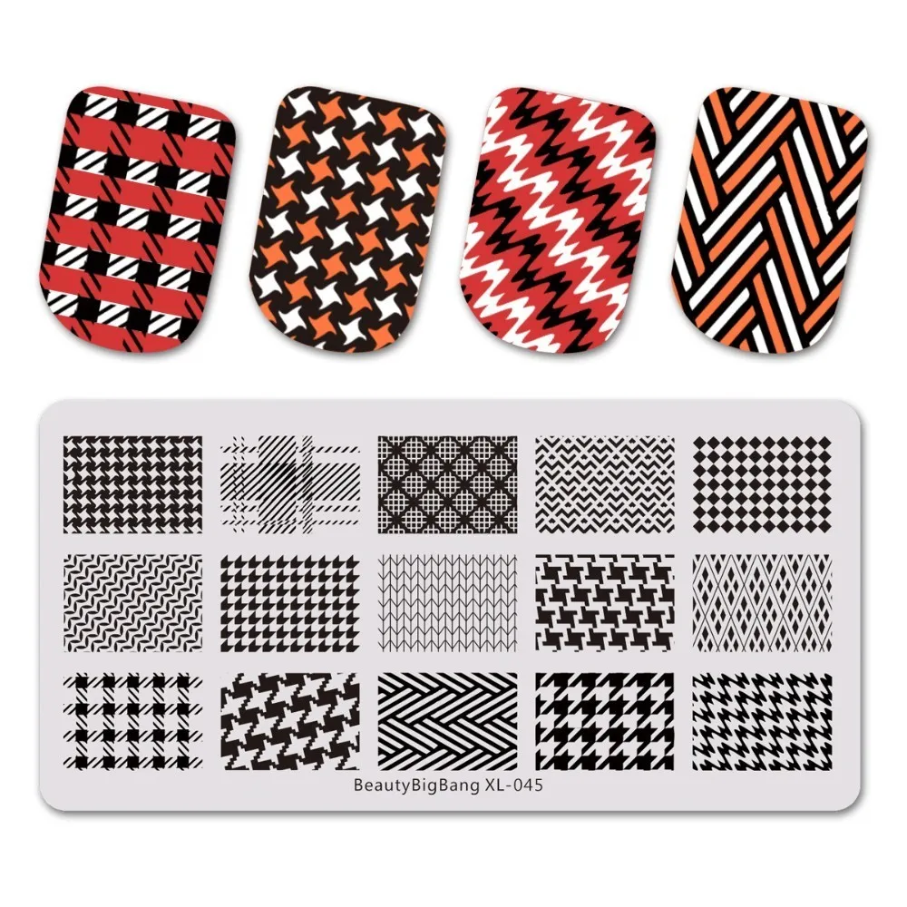 BeautyBigBang 6*12 см Набор для стемпинга и нейл осенне зимний свитер с рисунком