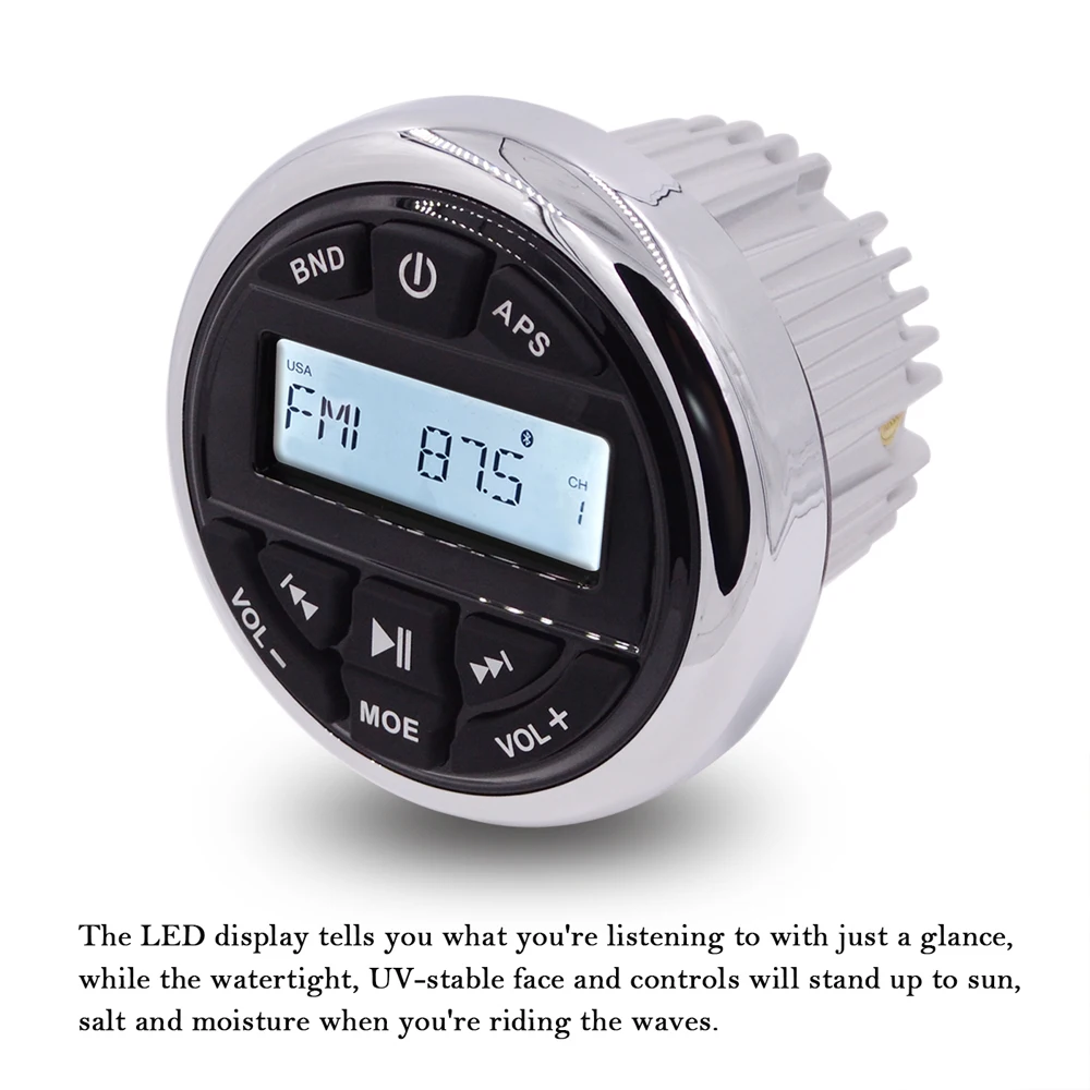 Водонепроницаемый морской стереоприемник с Bluetooth fm радио AM MP3 плеер для RV Golf Cart Yacht