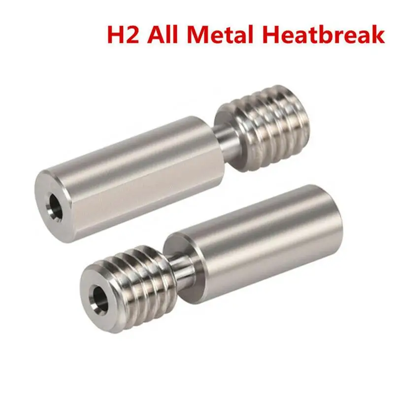 4pcs h2 extruder heat break all metal titanium alloy heatbreak 3d printer parts for b1 ender 3 v2 0 anet a8 upgrade hotend kits free global shipping