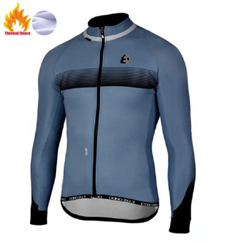 Etxeondo зимняя термо флисовая куртка для велоспорта Джерси с длинным рукавом Ropa