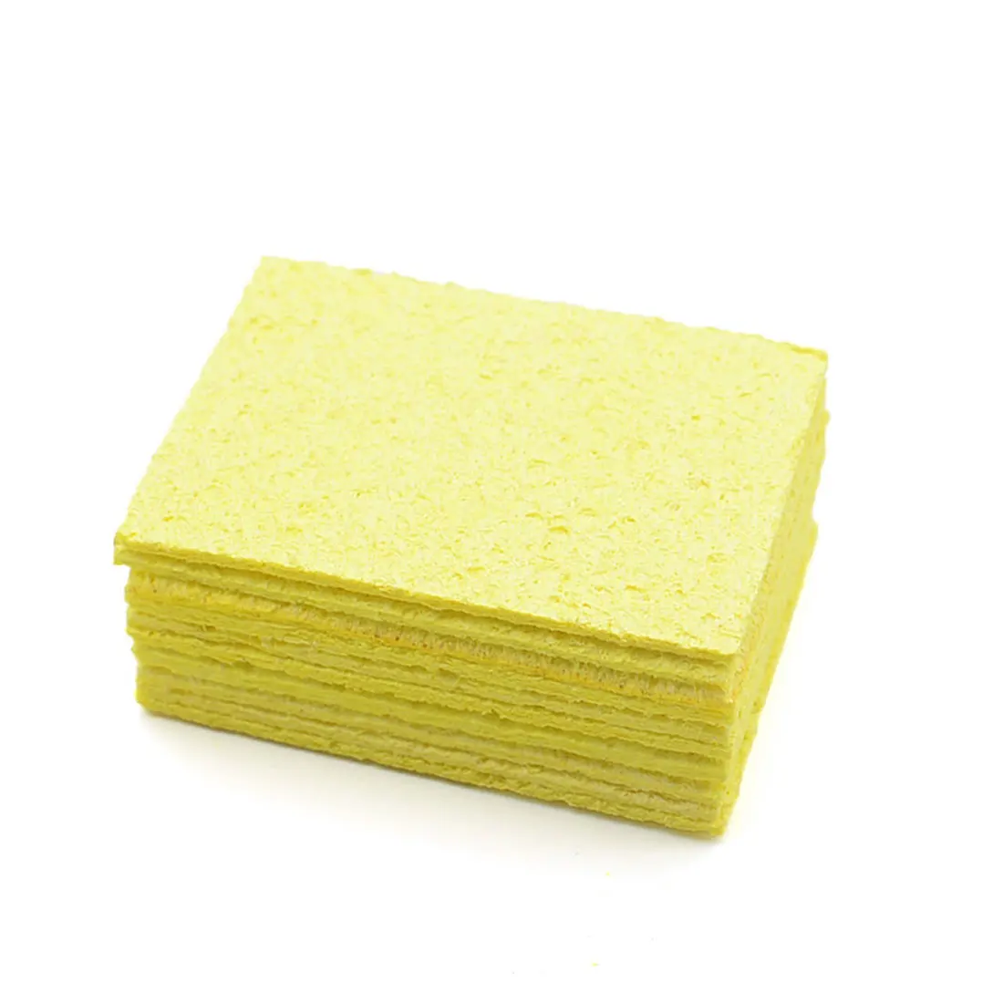 

5/10/100Pcs Yellow Cleaning Sponge Cleaner Resistant Sponges Welding Accessoriesfor Enduring Electric Welding Soldering Iron