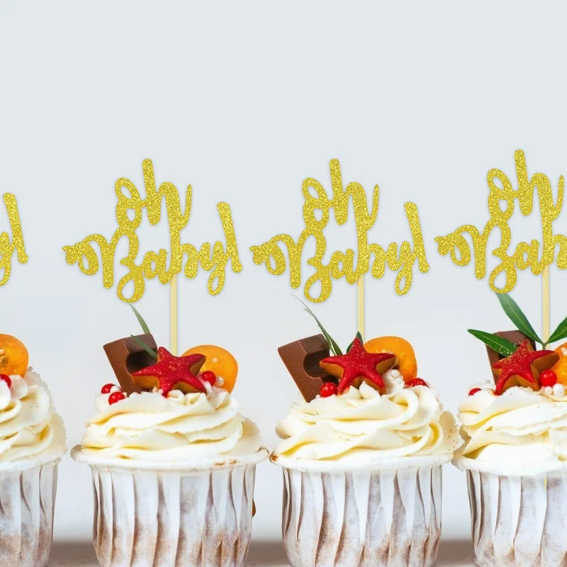 Топпер для торта на день рождения блестящий золотой красный синий топ флаг