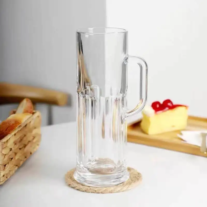 

2PCS/LOT Glass Ice Latte Coffee Cup Drink Cup with Juice Cup Beer Mug