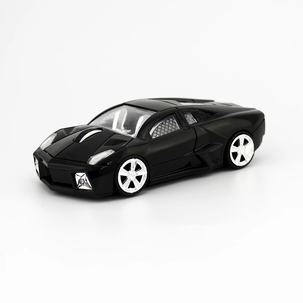 Only Black Mouse CHYI спортивный автомобильный usb-ресивер Беспроводной Мыши оптическая компьютерная мышь 1600 dpi Мини 3D игровые мыши с Коврик Для Мыши для ПК ноутбук подарок - Цвет: Only Black Mouse