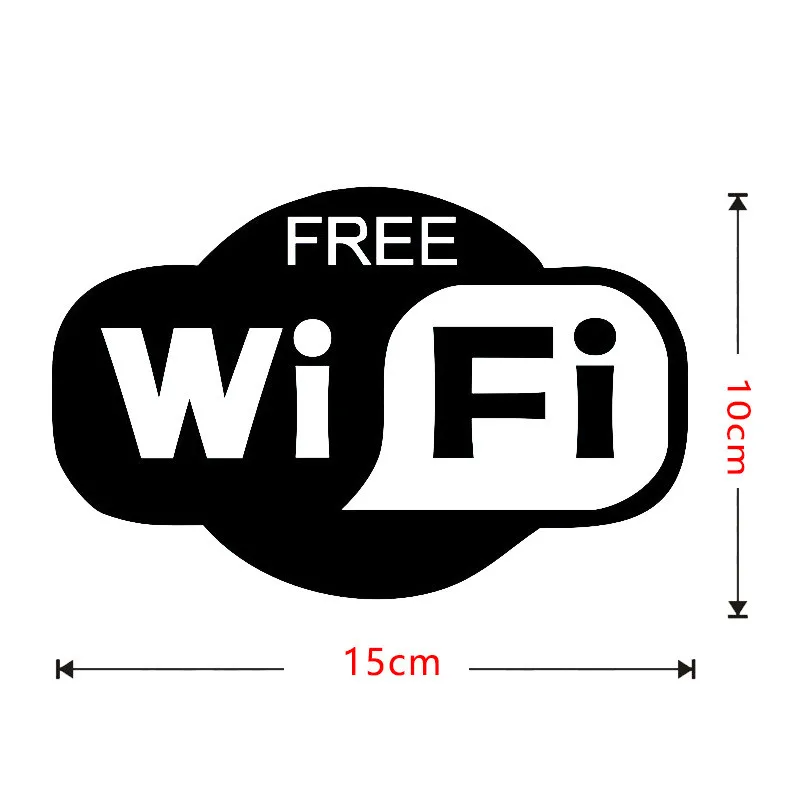 1 шт. Черный Бесплатный WiFi виниловый стикер Знак окна Кафе Ресторан Бар Интернет
