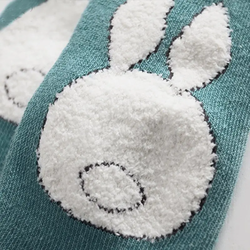 Мягкие нескользящие носки для маленьких мальчиков и девочек с меховым принтом