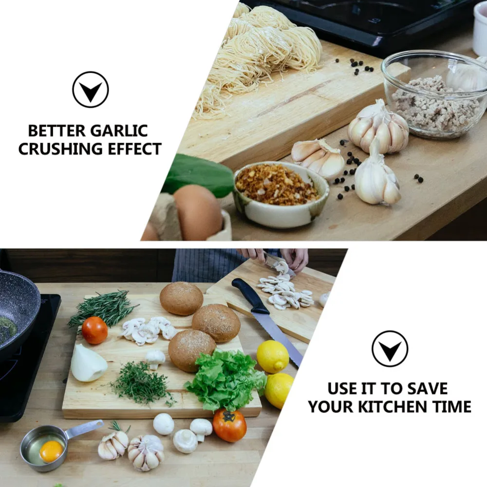 

1Pc Stainless Steel Garlic Press Practical Garlic Squeezer Home Kitchen Supplies