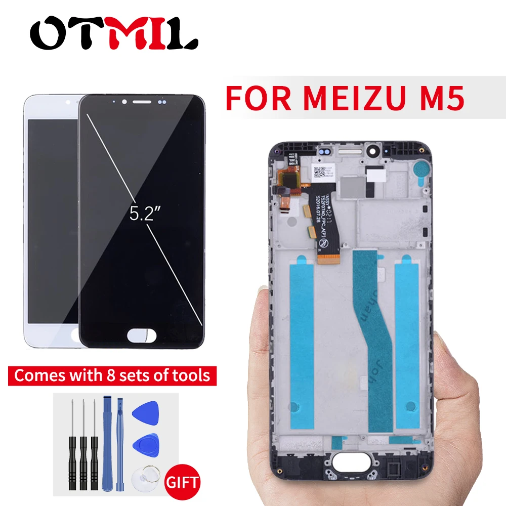 5 2 &quotтелефон lcd для MEIZU M5 дисплей сенсорный экран с рамкой M611H дигитайзер Meizu ЖК