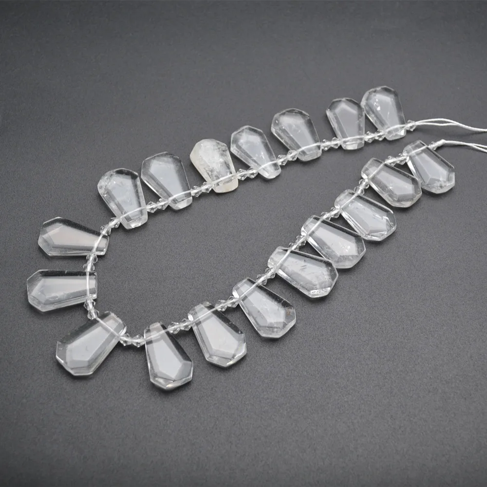 Граненый натуральный драгоценный камень плоская геометрическая форма бусины