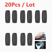 20pcs black replacements roller heads for pro pedicure foot care tool scholls feet electronic foot file rollers skin remover