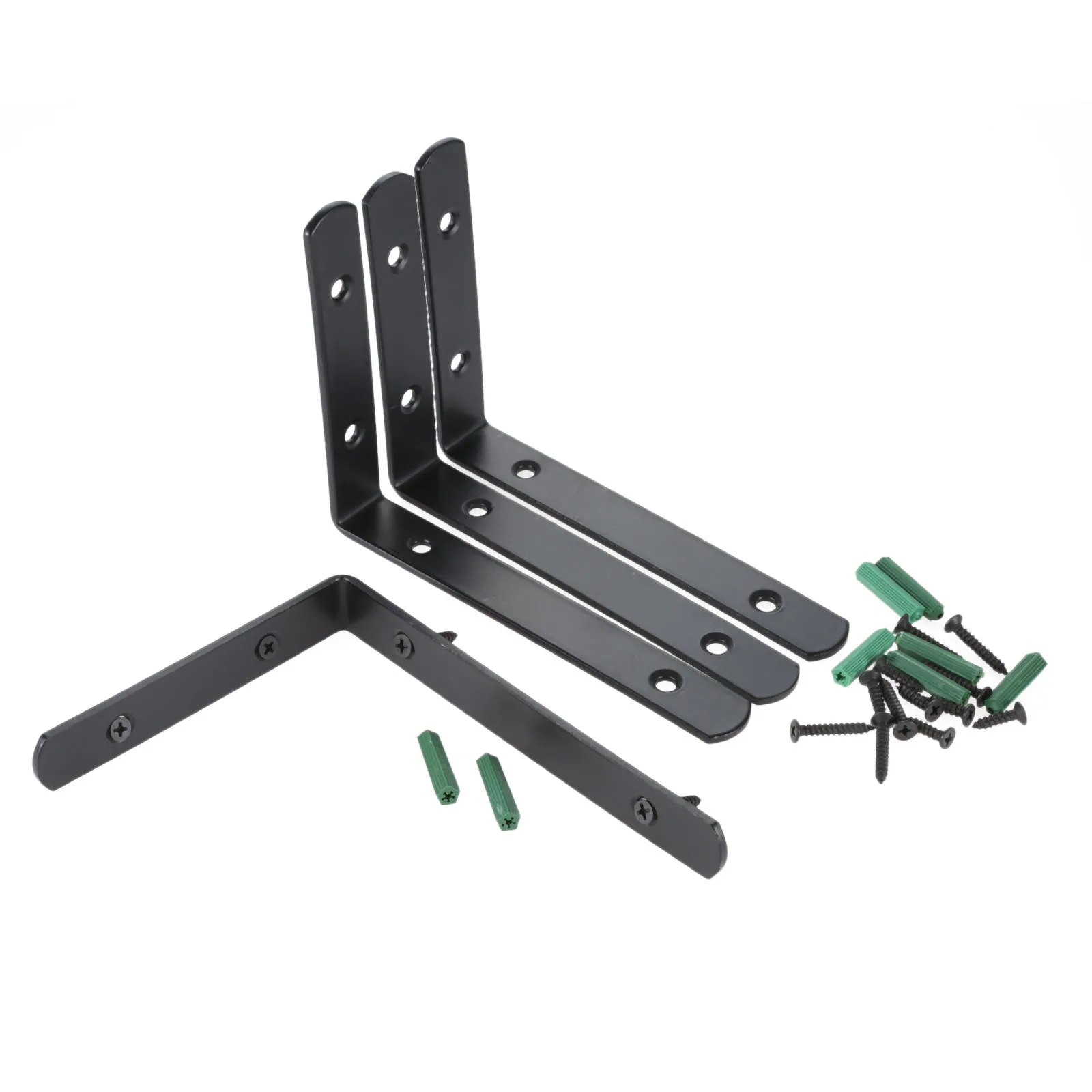 

4 шт. Нержавеющая сталь Heavy Duty практичный l-образный Угловое крепление для полок угловая скобка Поддержка для одежды шкаф для хранения стелл...