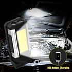 D2 COB рабочий светильник с магнитом светодиодный вспышка светильник многофункциональный регулируемый лампа для кемпинга водонепроницаемые фонарь USB Перезаряжаемые Фонари