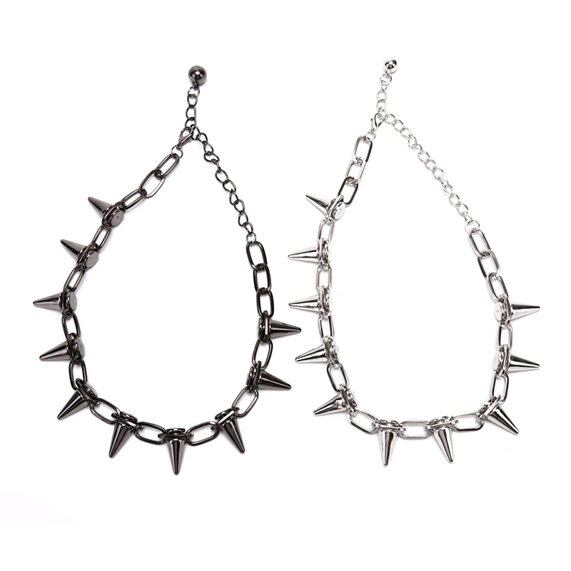 Новинка колье с заклепками в стиле панк готика ручная работа чокер ожерелье из