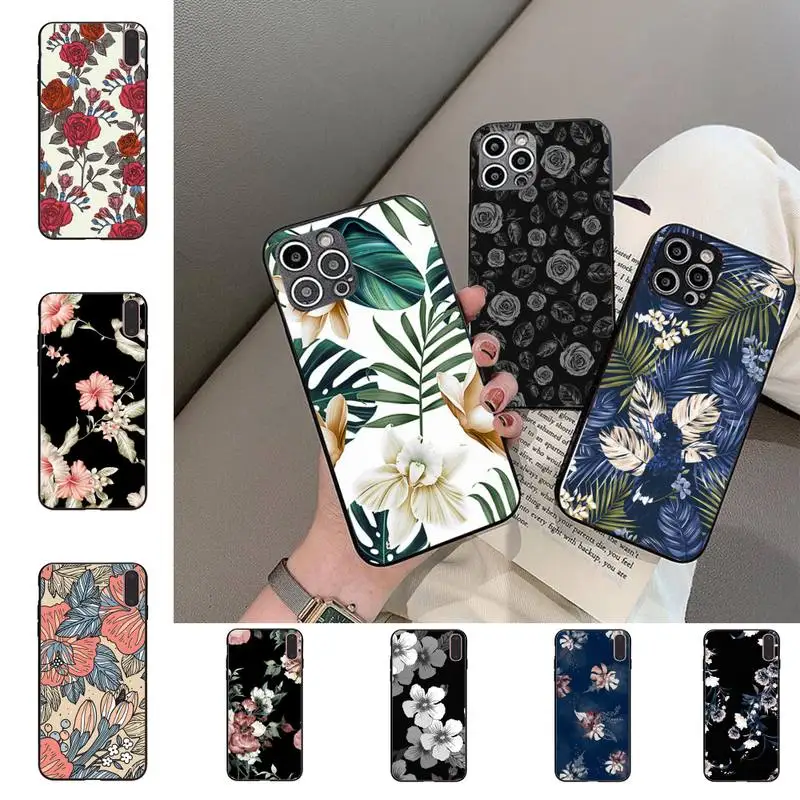 

Retro Colorful Flower Phone Case For iPhone 11 8 7 6 6S Plus X XS MAX 5 5S SE 2020 XR 11 pro DIY capa