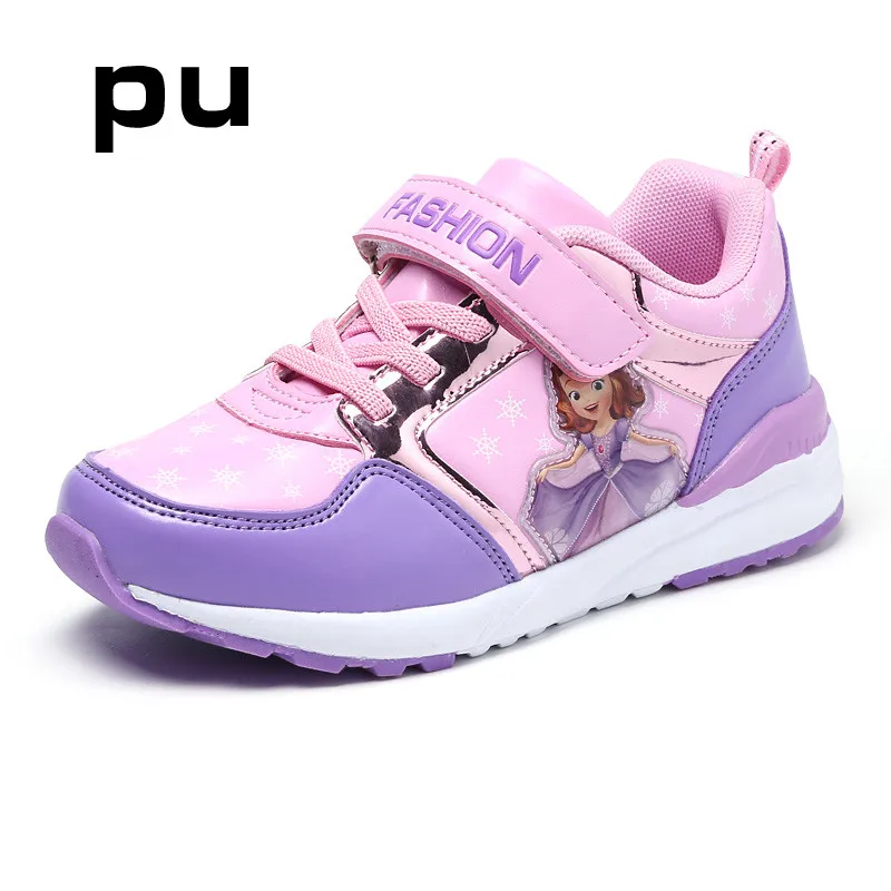 purple PU PINSEN/ г.; Осенняя детская обувь; кроссовки для девочек; детские туфли принцессы для девочки; модная повседневная спортивная обувь; chaussure enfant - Цвет: purple PU