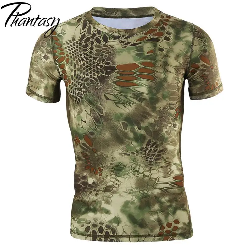 Летняя мужская футболка с принтом питона Phantasy уличная спортивная одежда круглым