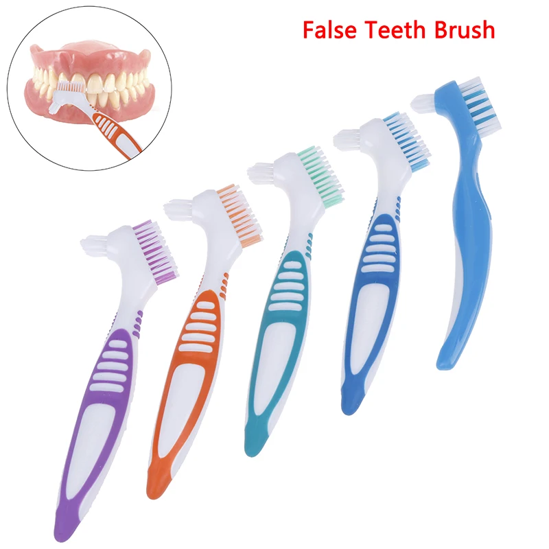 

Denture Cleaning Brush Dedicated Denture False Teeth Brush Oral Care Tooth Brush