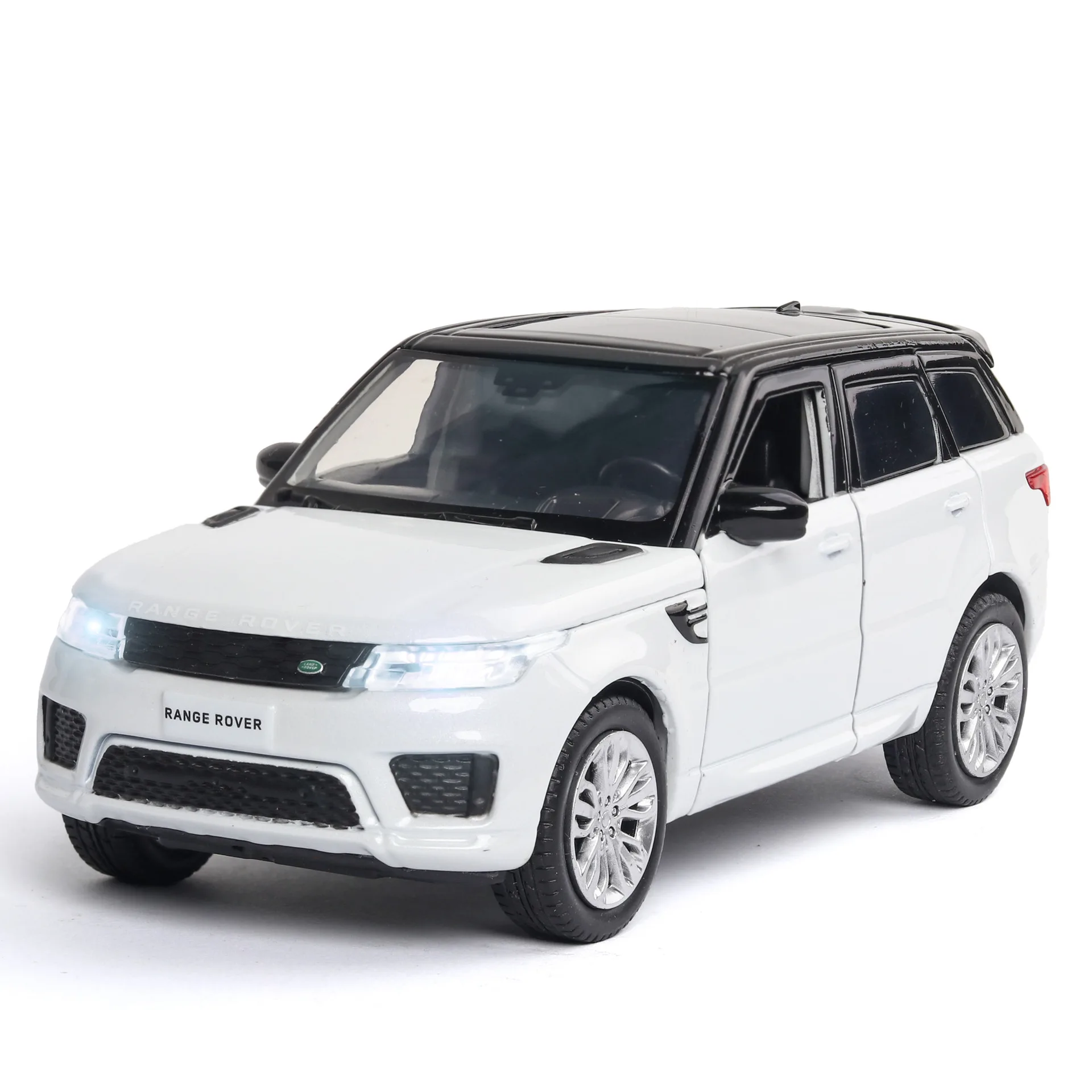 

Модель игрушечного автомобиля из сплава 1:32, имитация Range-Rover, спортивный автомобиль со звуком светильник, открывающиеся двери автомобиля дл...