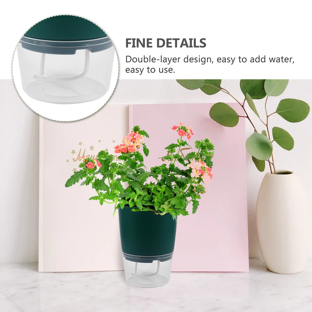 

6Pcs Self Watering Pots Practical Resin Flower Pots Useful Plant Containers