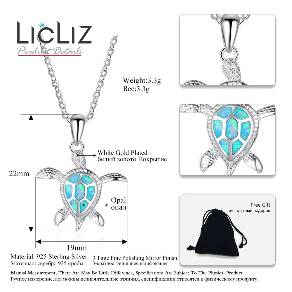 Женское колье из серебра 925 пробы с голубым огненным опалом|necklace collar|necklace charmnecklace