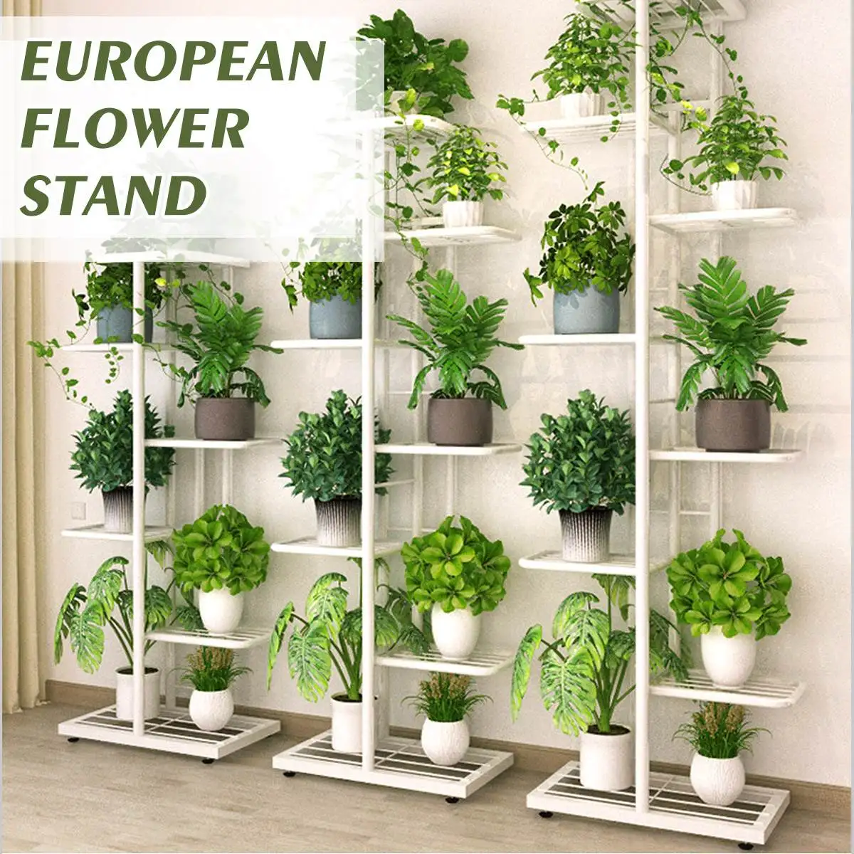 

5 Tiers Iron Flower Rack 43x22x98cm Plant Stand Multi Flower Stand Shelves for Bonsai Display Shelf Yard Garden Patio Balcony