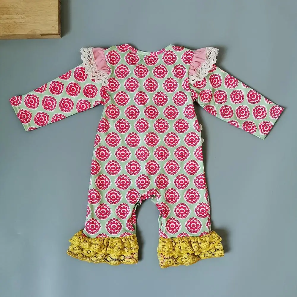 Новый стиль весенний комбинезон с оборками и длинными рукавами карманами одежда