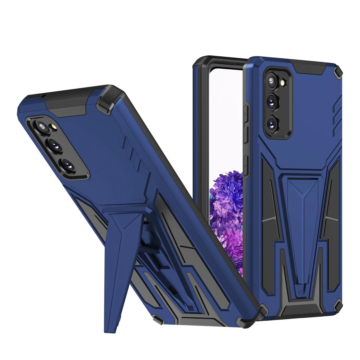 

Armor Shockproof Phone Case For Samsung Galaxy S21 PLUS S21 ULTRA S20 FE S21 FE Magnetic Metal Kickstand With Ring Phone Cover