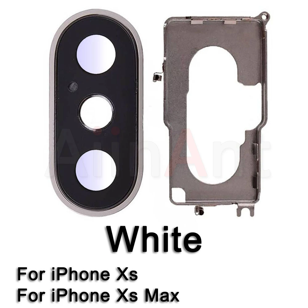 Xs White Сапфировое стекло задняя камера Стекло кольцо для iPhone X Xs Max XR Оригинальная камера объектив кольцо Крышка Замена Ремонт Запчасти - Цвет: Xs White