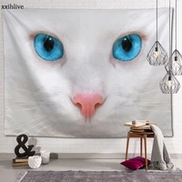 customized animal cat hanging fabric background wall covering home decoration blanket tapestry bedroomliving room wall decor