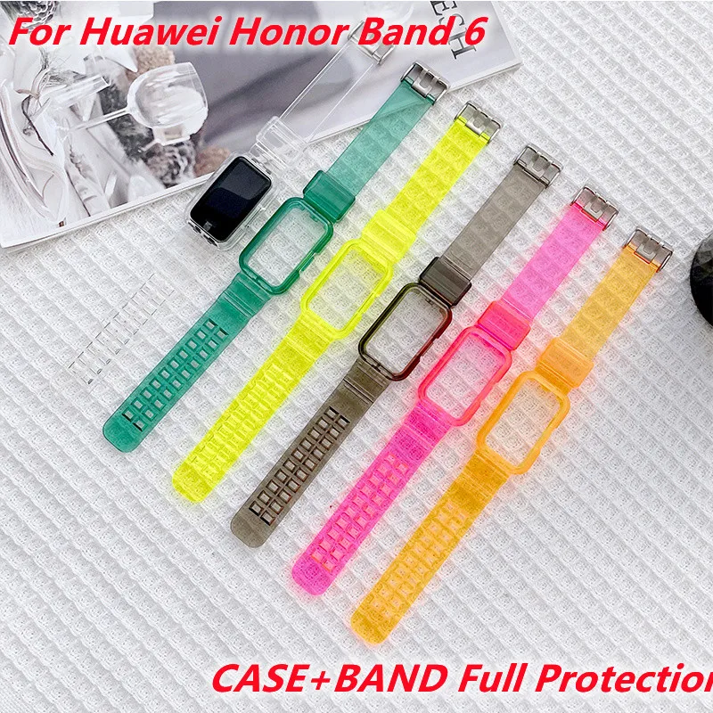 Сменный силиконовый ремешок для наручных часов Huawei band 6 Спортивный регулируемый