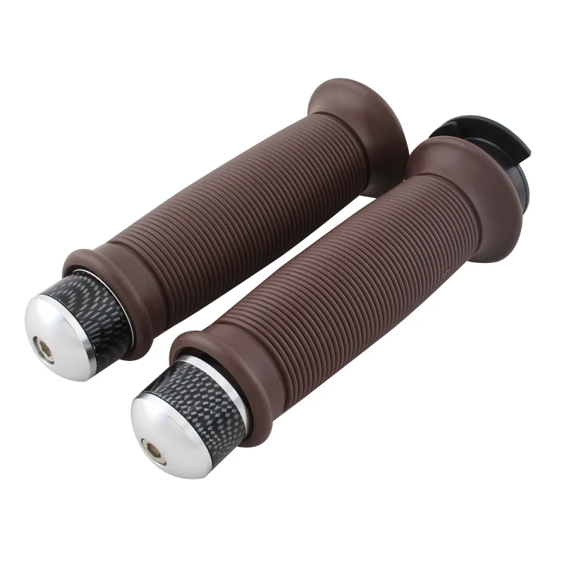 Винтажная ручка на руль 7/8 дюйма 22 мм черная коричневая рукоятка с регулятором