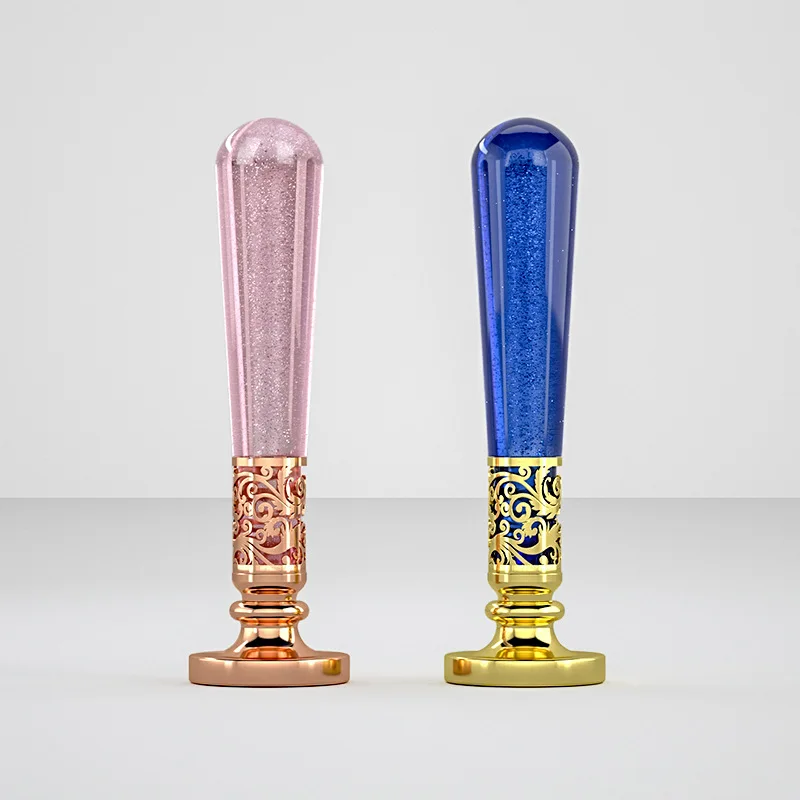 

Beautiful Resin Carved Handle Fire Lacquer Seal Handle Wax Stamp Universal Handle Invitation Card Decoration Accessories