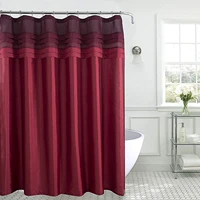 3 color stitching polyester shower curtain no waterproof for bathroo hotel hanging cloth printing curtains for bathroom 3jl510