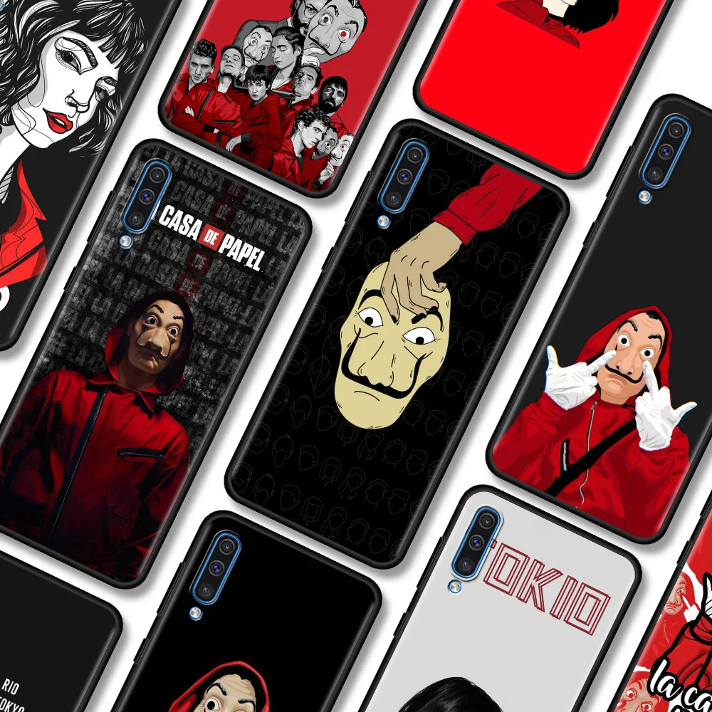 

Case For Samsung A50 A70 A40 A30 A10 A20e A30s A20s A10s A20 M51 M31 M31s M30s M22 M21 M62 M52 M32 Capa money heist pattern