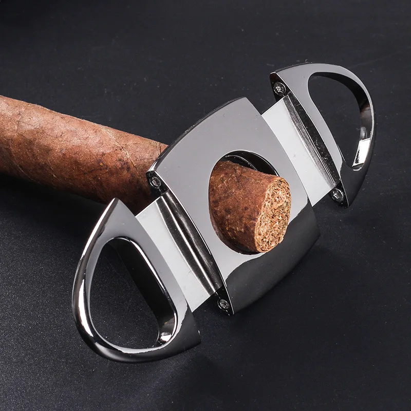 

Новинка утолщенные ножницы для сигар с двойной окантовкой из нержавеющей стали кубинская сигара черного и золотого цвета аксессуары для ку...