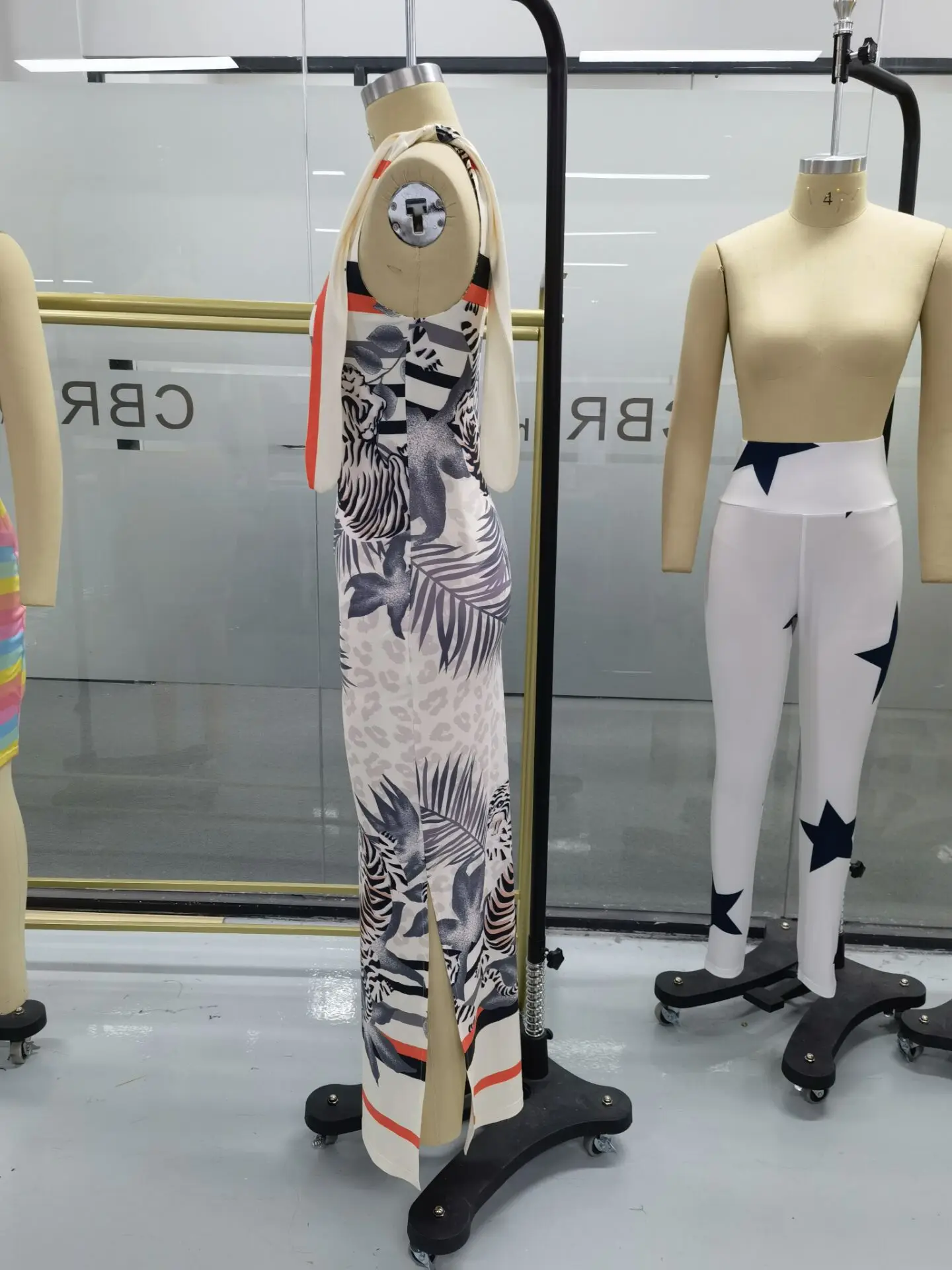 

Bodycon Vestidos New Pink Hot Sale All Over Print One Shoulder Split Summer Ribbed Dress Women Slim Fitness Sexy Maxi Clothes