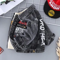 jeans jacket boys kids 2021 autumn brother motorcycle coat denim long sleeve outfit children windbreaker size 2 3 4 5 6 years