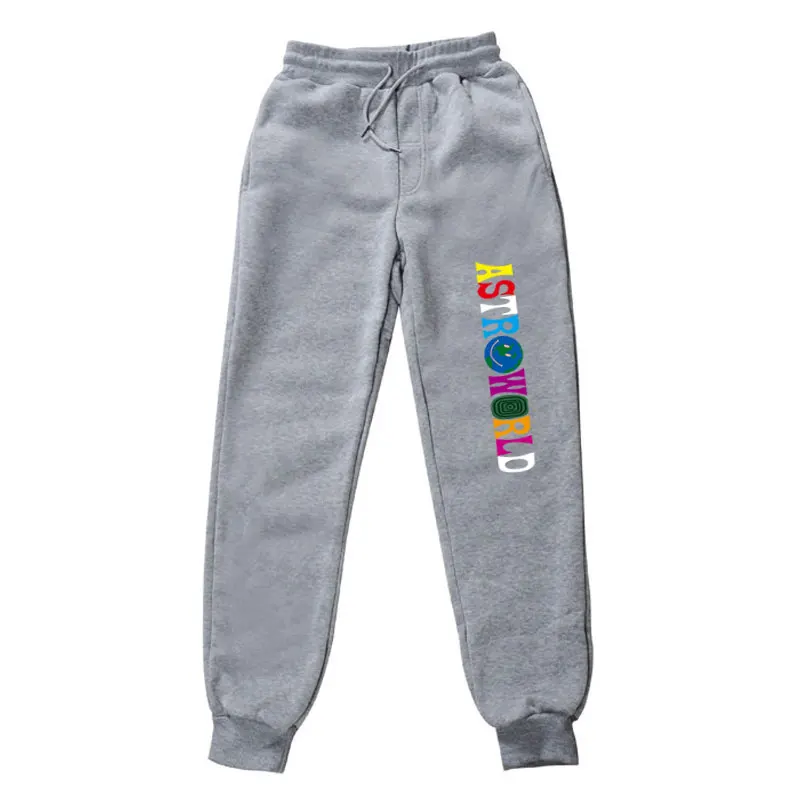 Осенне зимние флисовые брюки тренировочные с принтом Тревиса Скотта астромира