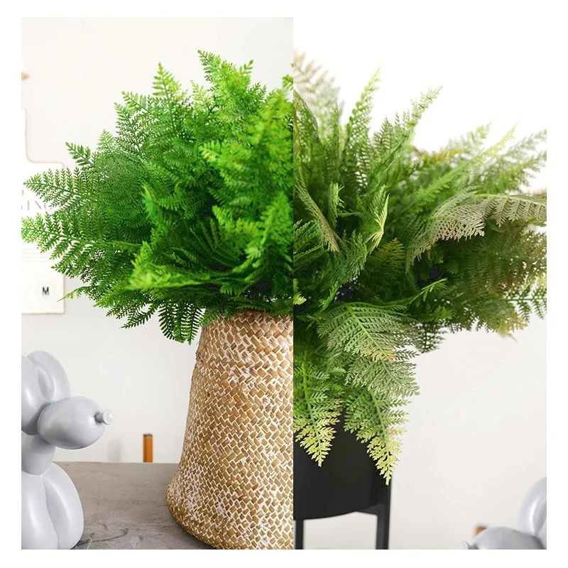 

Artificial Green Plant Single Branch 46 Cm 5 Forks 35 Pieces Persian Leaves Party Wedding Background decoration Home decoration