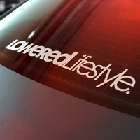 universal loweredlifestyle front side windshield banner decal vinyl car sticker auto window exterior diy deco reflective