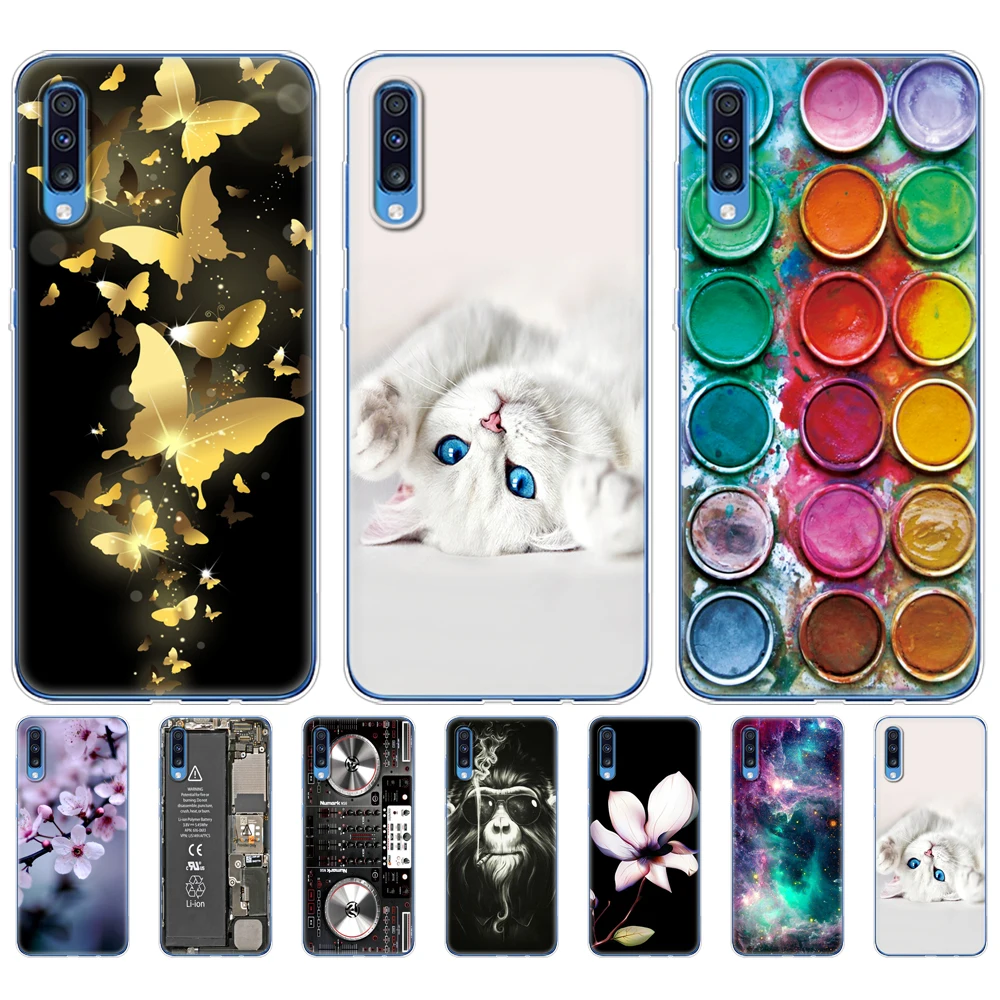 Чехол для Samsung A70 2019 мягкая задняя крышка телефона из ТПУ Galaxy силиконовые чехлы Coque