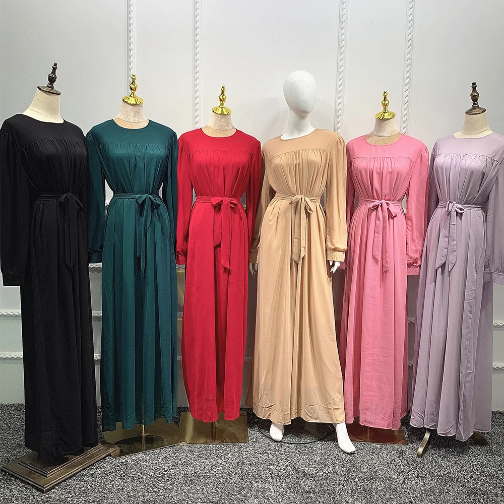 Siskakia Макси платье осень 2020 Новые однотонные элегантные платья с круглым вырезом