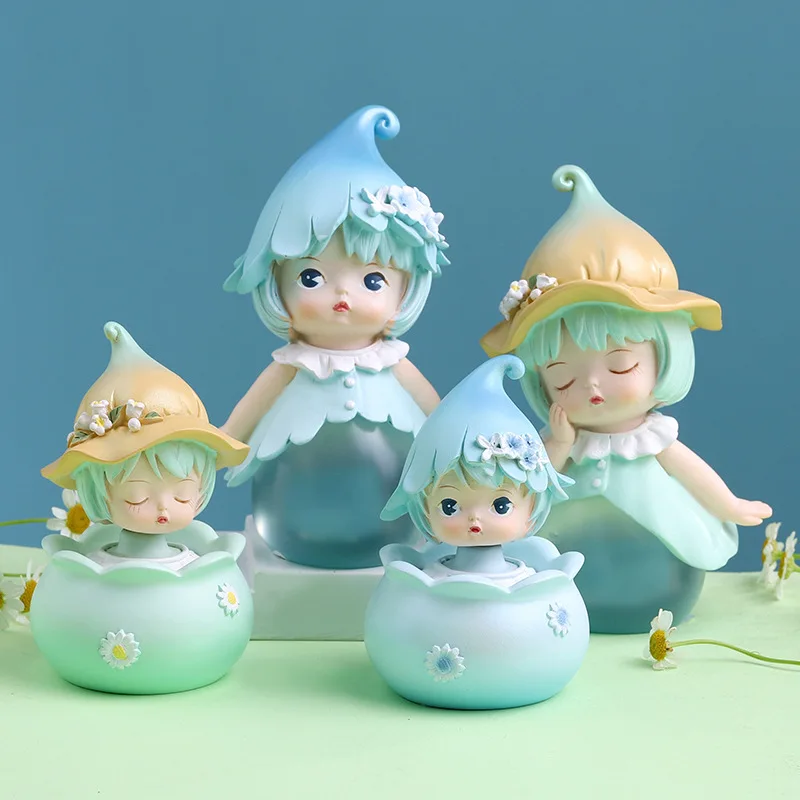

Creative Resin Crafts Cartoon Lovely Girl Home Tabletop Decoration Cake Baking Decoration Birthday Gift