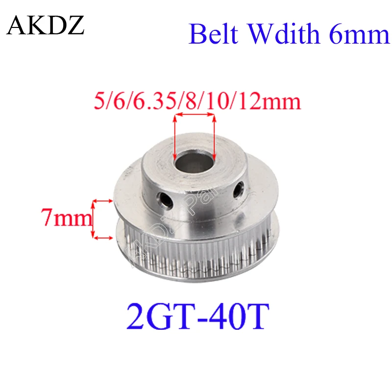 30 32 36 40 Teeth 2GT Timing Pulley Bore 5/6/6.35/8/10/12mm for GT2 Open Synchronous belt width 6mm small backlash 36Teeth | Обустройство