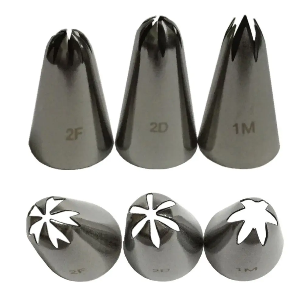 

3pcs/set Large Cream Cake Icing Piping Russian Nozzles Pastry Tips Baking Tools 1m 2d 2f Style Tips Pastry Tool Cake Decorating