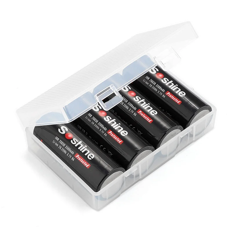 Soshine 3 7 V 5500mAh 26650 Аккумулятор Защищенный перезаряжаемые литий ионные батареи|26650